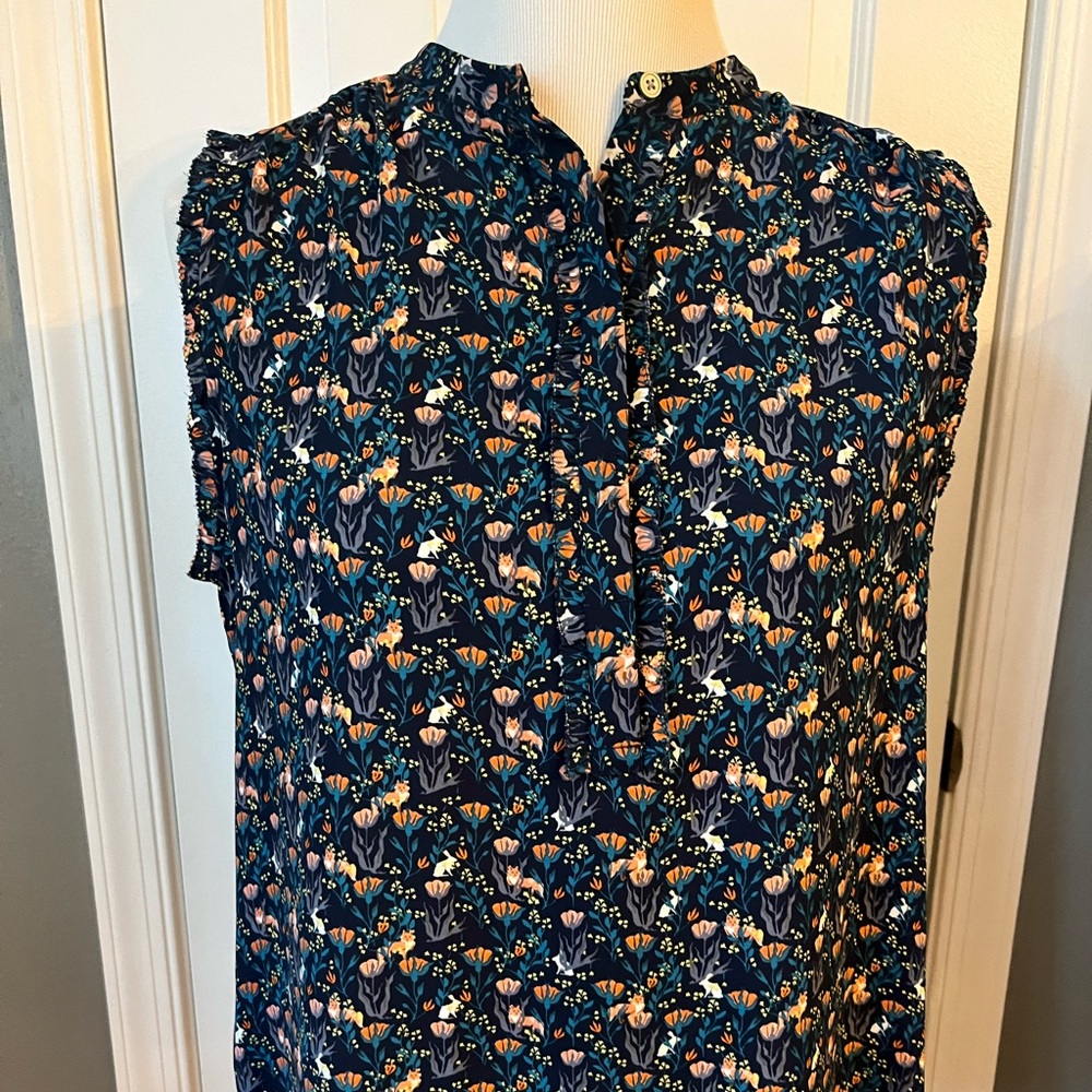 It’s the year of the rabbit! Cute rabbit and fox pattern blouse from loft.